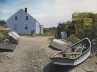 Monhegan Maine - Oil On Canvas Paintings - By Bryan Whitehead, Realism Painting Artist
