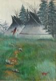 Cherokee Morning - Acrylics Paintings - By Ray Wolf, Fine Art Painting Artist