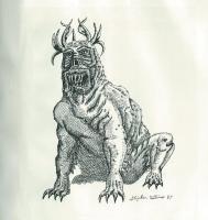 The Vision Of The Four Beast   Fourth Beast - Pen And Ink Other - By Stephen Vattimo, Illustrative Other Artist