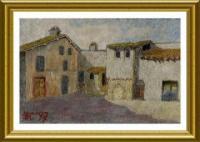 Image 010 - Colored Pencils On Textil Paintings - By Vincent Consiglio, Cityscape Painting Artist