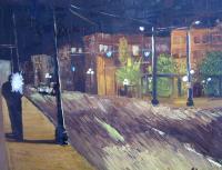 Nightlife - Oil Paintings - By Chris Lazure, Urban Landscape Painting Artist