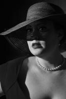 Lady In A Hat - Digital Photography - By David Wilson, Black And White Photography Artist