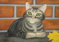 Kitten - Pastel Paintings - By Irene Suprun, Cartoon Painting Artist