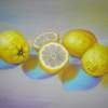 Lemons - Pastel Paintings - By Irene Suprun, Realism Painting Artist