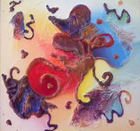 Rainbow Breeze - Mixed Media On Masonite Mixed Media - By Shacurra Jackson, Abstract Expressionism Mixed Media Artist