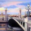 Alexander III A Bridge In Paris - Oil On Canvas Paintings - By Doina Cociuba, Realism Painting Artist