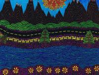 The Tetons 2 - Pen On Paper Drawings - By Eric Hawkinson, Abstract Drawing Artist