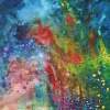 Colors Rain - Mixed Media Paintings - By Nalini Bhat, Spontaneous Creativity Painting Artist