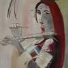 Do You Like My Music - Oil On Canvas Paintings - By Nalini Bhat, Reproduction Painting Artist
