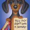 Squeakers Dachshund - Markercolored Pencil Mixed Media - By Danny Gordon, Humorous Dog Art Mixed Media Artist