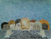 United We Stand Divided You Fall - Acrylic Paintings - By Vincent Gray, Pointillism Painting Artist