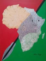 Africa - Acrylic Paintings - By Vincent Gray, Pointillism Painting Artist
