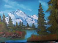 Alaska Mountain - Oil Paintings - By Stig Wall, Wet On Wet Painting Artist