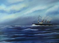 Ocean Liner - Oil Paintings - By Stig Wall, Wet On Wet Painting Artist