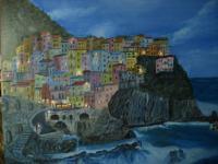 Manorolla Italy - Acrylics Paintings - By Ron Castle, Realisum Painting Artist