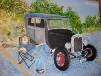 Hampton Car Show - Acrylics Paintings - By Ron Castle, Realisum Painting Artist