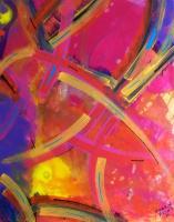 Floating Ribbons 2 - Abstract Paintings - By Susan Prinz, Abstract Painting Artist