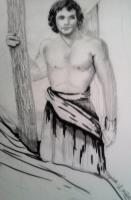 Drawing - David Prepares To Fight The Giant - Pencil