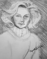 Turtleneck Lady - Pencil Drawings - By Elizabeth J White, Quick Sketch Free Style Drawing Artist