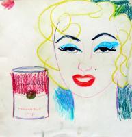 Marilyn Monroe - Pastel  Paper Drawings - By Natalia Savelieva, Expressionism Drawing Artist