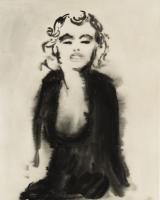 Marilyn Monroe - Watercolor  Paper Drawings - By Natalia Savelieva, Expressionism Drawing Artist