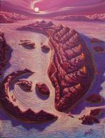 Landscape Dream - Dormant  Dragon - Oil On Canvas