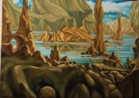 Labradorite - Oil On Canvas Paintings - By Sana Zee, Surrealism Transrealism Painting Artist