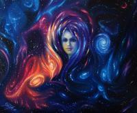 Birth Of Galaxy - Oil On Canvas Paintings - By Sana Zee, Surrealism Transrealism Painting Artist