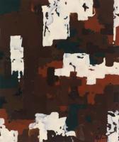 Brown Grid - Resin On Wood Mixed Media - By Daniel Nolan, Abstract Mixed Media Artist