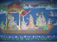 Krishna Radha - On Cotton Paintings - By Arif Sheikh, Pichwai Painting Painting Artist