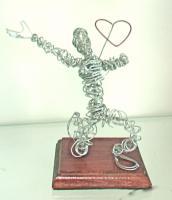 Marry Me - Galvanized Steel Wire Sculptures - By Gerard Barberine, Abstract Sculpture Artist
