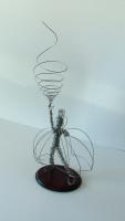 The Wizard - Galvanized Steel Wire Sculptures - By Gerard Barberine, Abstract Sculpture Artist
