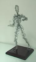 Cocktails - Galvanized Steel Wire Sculptures - By Gerard Barberine, Abstract Sculpture Artist