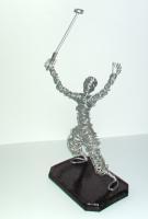 Payne Stewart - Galvanized Steel Wire Sculptures - By Gerard Barberine, Abstract Sculpture Artist
