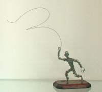 On Fly - Galvanized Steel Wire Sculptures - By Gerard Barberine, Abstract Sculpture Artist