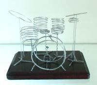 Drums - Galvanized Steel Wire Sculptures - By Gerard Barberine, Abstract Sculpture Artist