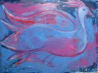 Bird Of Paradise - Oil Paintings - By Daniela Ruseva- Dhana, Abstract Painting Artist