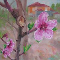 Apple Blossom - Oil Paintings - By Daniela Ruseva- Dhana, Realism Painting Artist