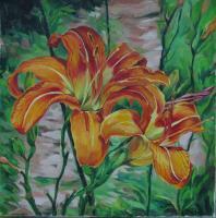 Summer Flowers - Oil Paintings - By Daniela Ruseva- Dhana, Realism Painting Artist