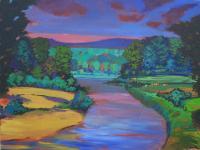 Emerald Creek - Acrylics On Canvas Paintings - By Todd Norris, Surreal Painting Artist
