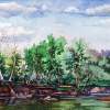 Emerald Creek - Watercolor On Paper Paintings - By Todd Norris, Romantic Painting Artist