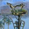 Osprey Nest - Oil On Masonite Paintings - By Claudia Thomas, Impressionistic Landscape Painting Artist