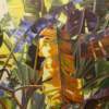 Yellow Frond - Oil On Canvas Paintings - By Claudia Thomas, Closed Landscape Painting Artist