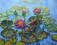 Botanicals - Lotus Bloom - Oil On Canvas