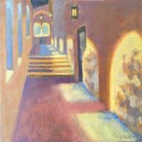 Portico 4 - Oil On Canvas Paintings - By Claudia Thomas, Impressionistic Landscape Painting Artist
