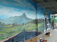 Mural At M Ullumbimby - Acrylic Paintings - By Len Hend, Landscape Painting Artist