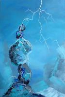 Hot Rock - Acrylic On Canvas Paintings - By Steven Graff, Abstract Realism Painting Artist