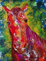 Red Rider - Acrylic On Canvas Panel Paintings - By Steven Graff, Impressionism Painting Artist