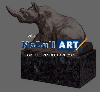 Animal Sculptures - Rino - Cast Stainless Steel