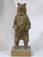 Grizzly Bear - Paper Mache Sculptures - By Claudio Barake, Impressionism Sculpture Artist